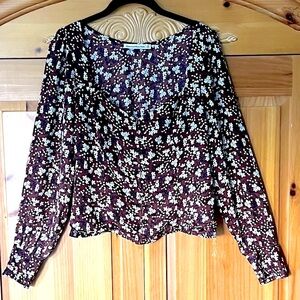 🌟HP🌟Abercrombie & Fitch Cropped Chiffon Blouse